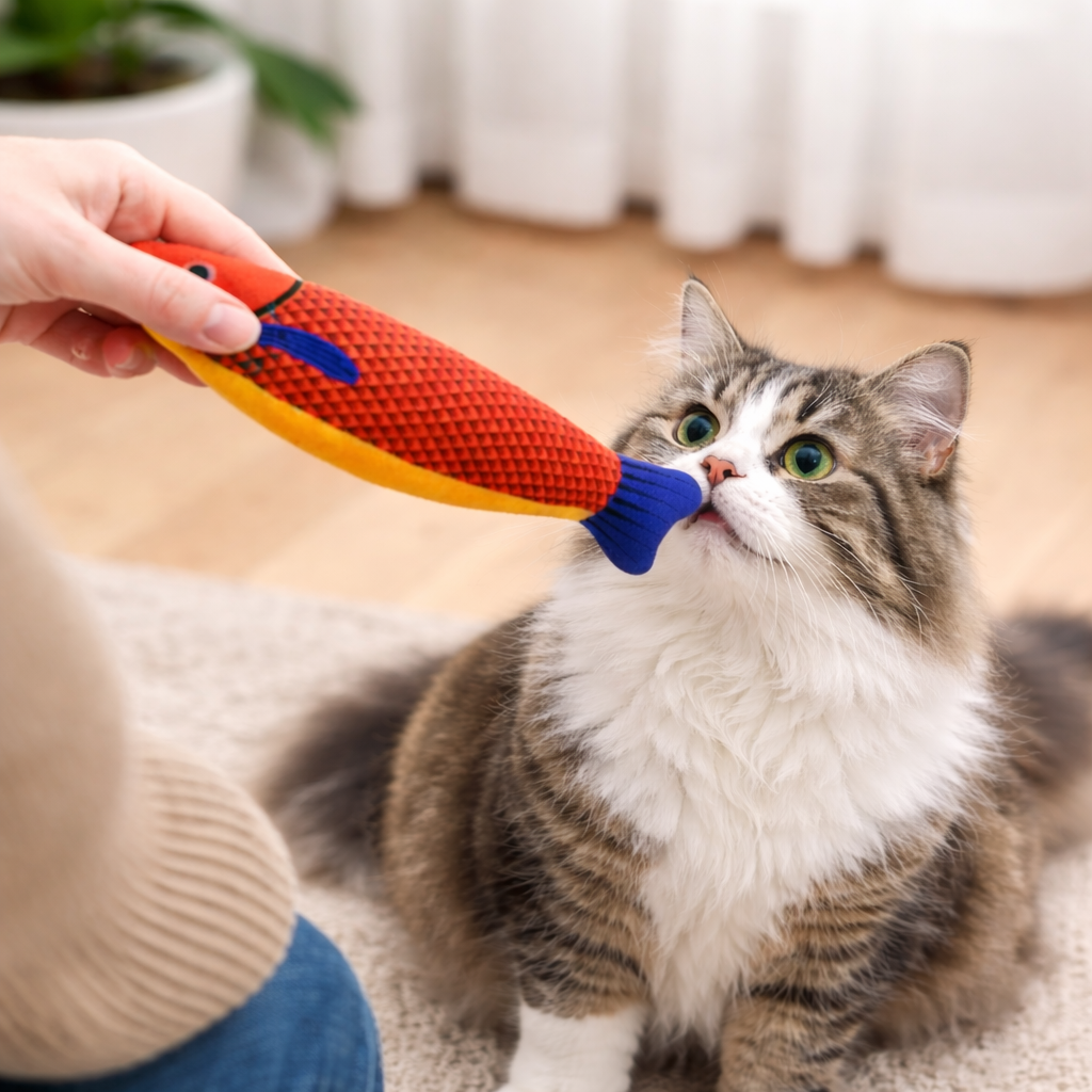 Calming Catnip Fish Toy