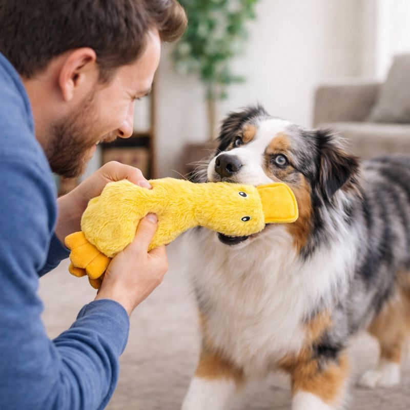 Calming Squeaky Duck Dog Toy